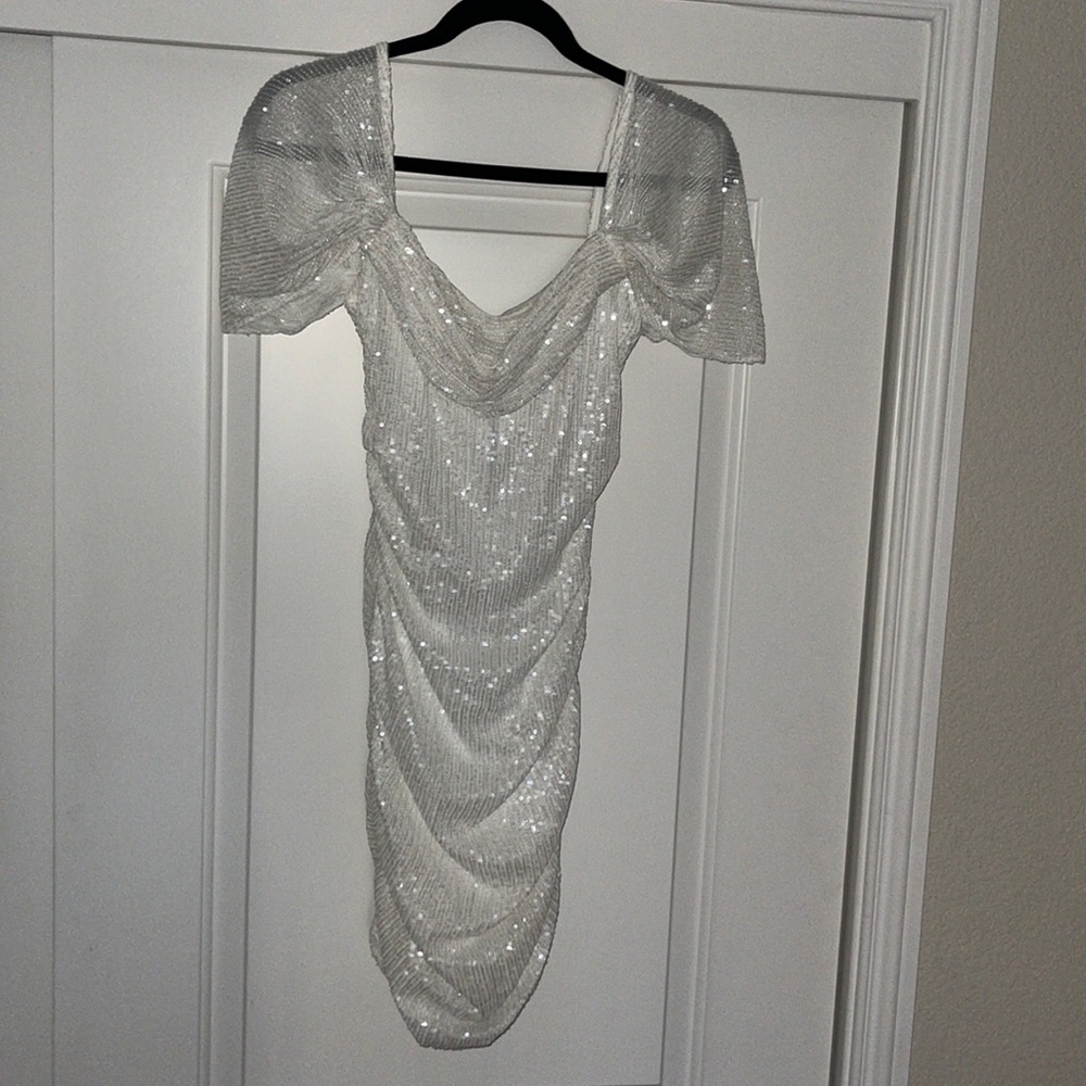 Hello Molly Frequent The Club Dress in White (size M)
